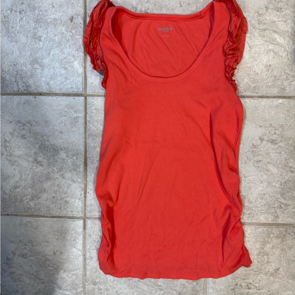 Old Navy Women's Maternity Coral Short Sleeve Top
